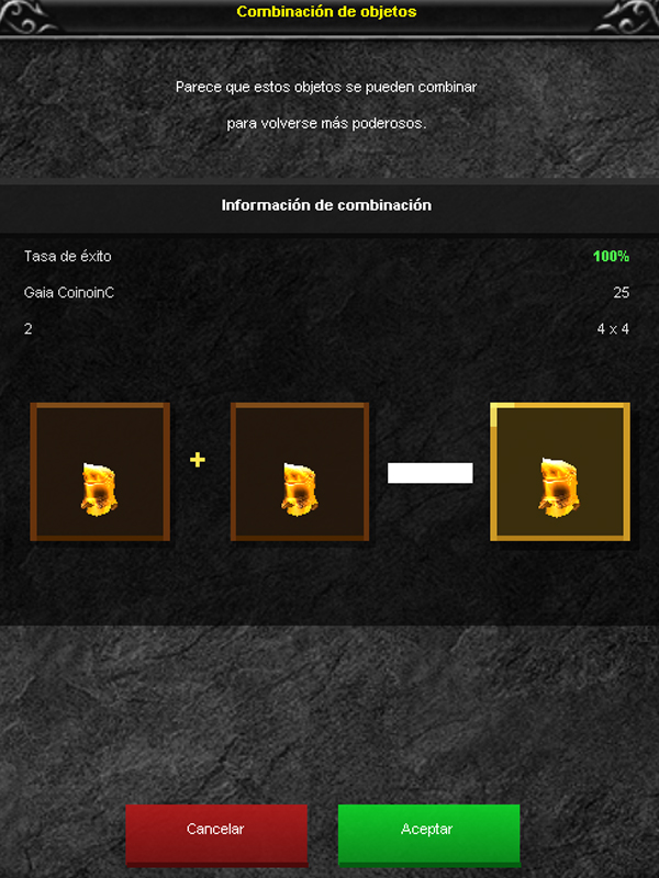 Combinacion de Items